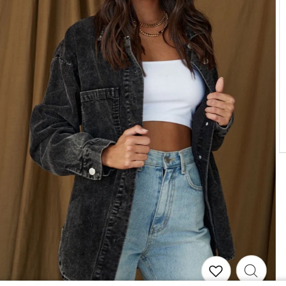 12th Tribe Easy Does it black corduroy shirt Worn 1X